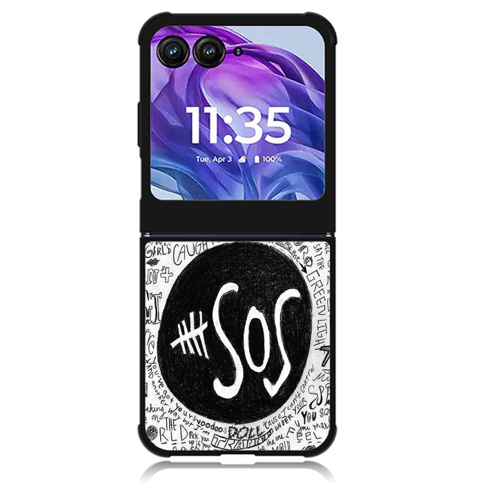 5 Seconds Of Summer Collage Quotes Motorola Moto Razr Plus 2024 , Moto Razr+ 2024 Case FZ3722