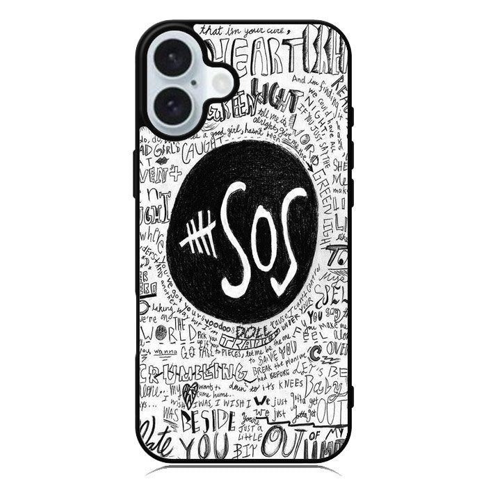 5 Seconds Of Summer Collage Quotes iPhone 16 Case FZ3722