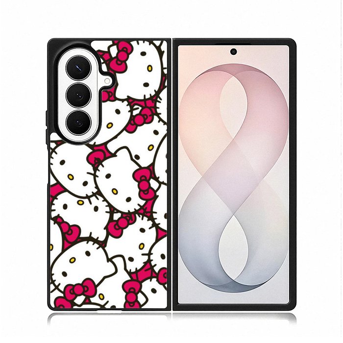 Hello Kitty Face Pattern Samsung Galaxy Z Fold 8 Ultra Case DC0836
