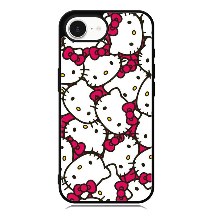 Hello Kitty Face Pattern iPhone 16e Case