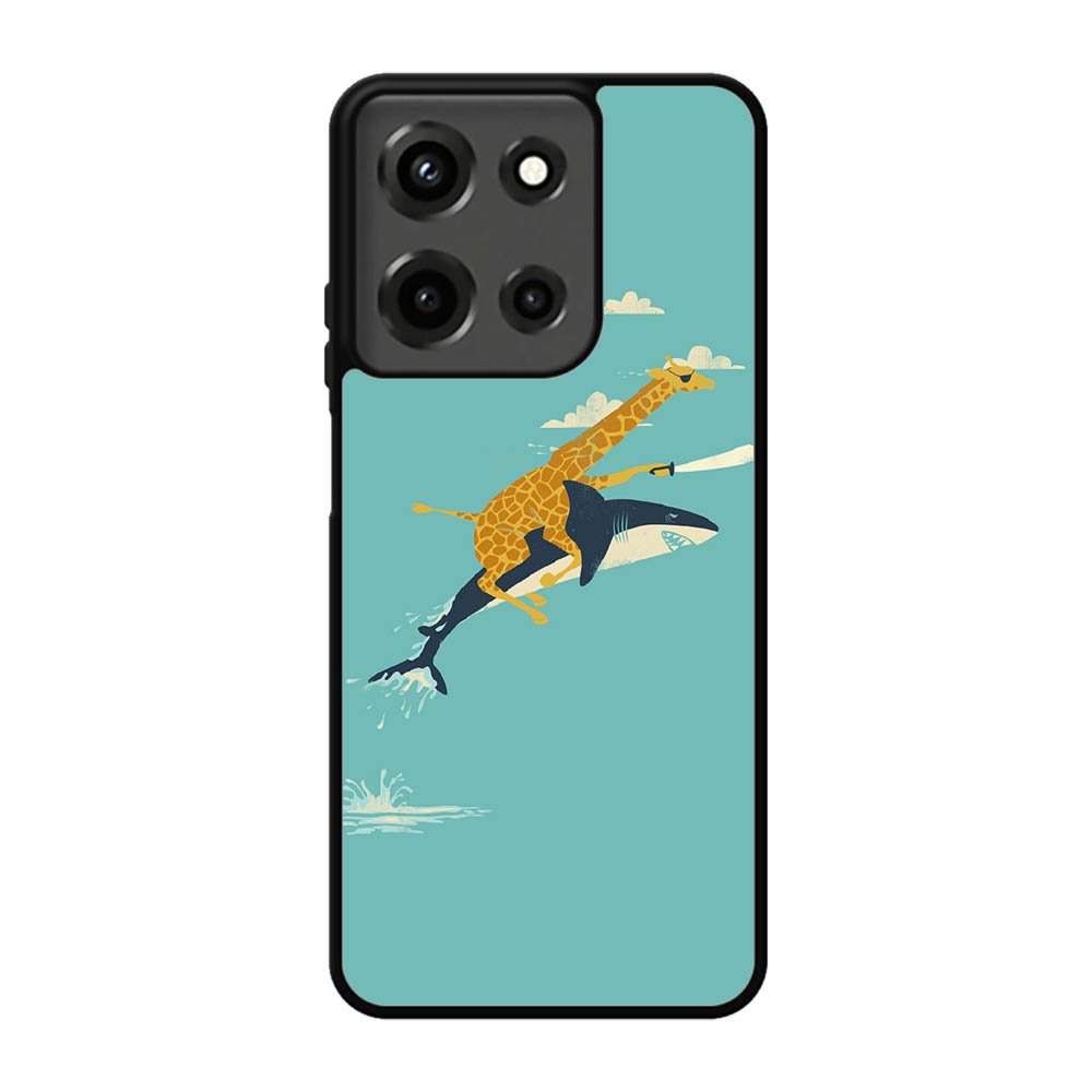 Black Friday offer Giraffe Riding Shark Motorola Moto G 5G 2025 Case FE2544
