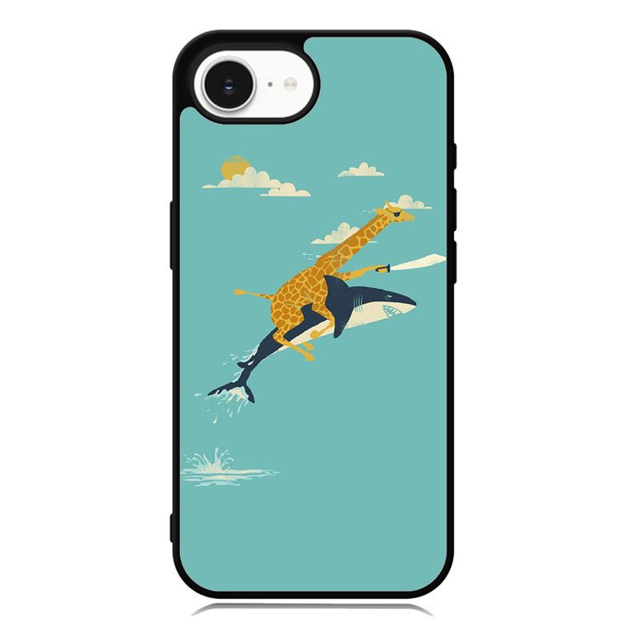 Black Friday offer Giraffe Riding Shark iPhone 16e Case