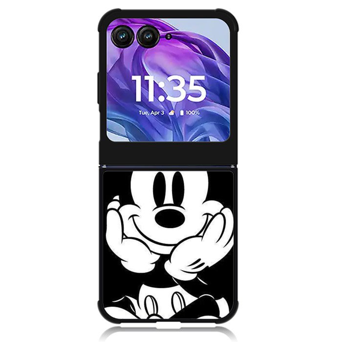 Black Mickey Mouse Motorola Moto Razr 2024 , Moto Razr 50 Case