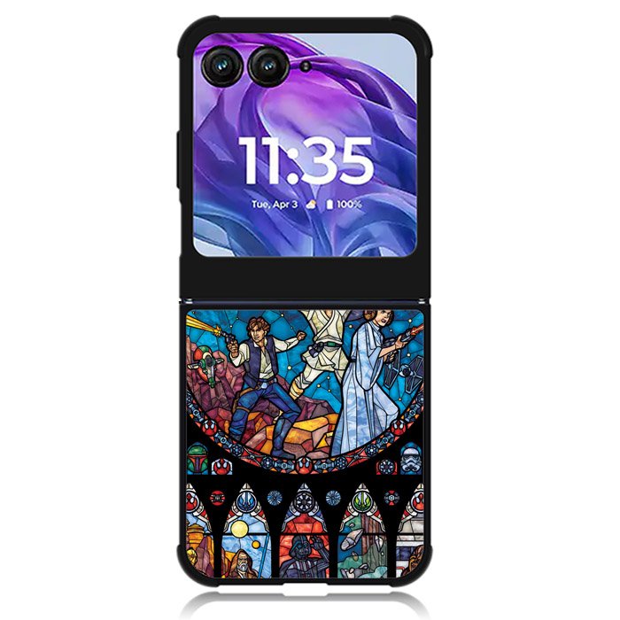 Star Wars Stained Glass Motorola Moto Razr 2024 , Moto Razr 50 Case