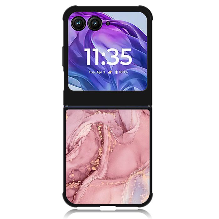 Pink Marble Motorola Moto Razr 2024 , Moto Razr 50 Case