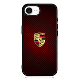 Porsche Logo Carbon Red iPhone 16e Case