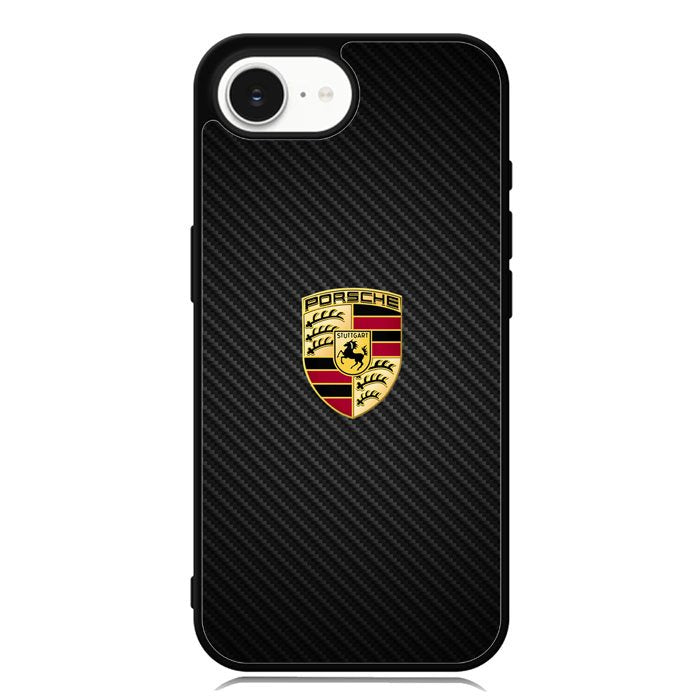 Porsche Logo Carbon iPhone 16e Case