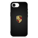 Porsche Logo Carbon iPhone 16e Case