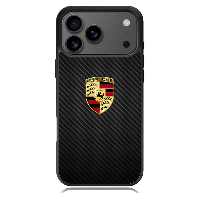 Porsche Logo Carbon iPhone 18 Pro Case DC1505