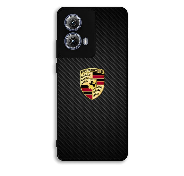 Porsche Logo Carbon Motorola Moto Edge 2024 Case FE6057