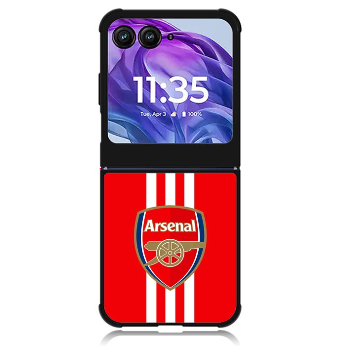 Arsenal Three Stripes Motorola Moto Razr 2024 , Moto Razr 50 Case