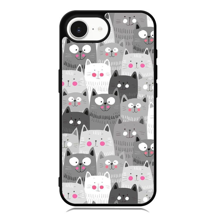 Cat Pattern iPhone 16e Case