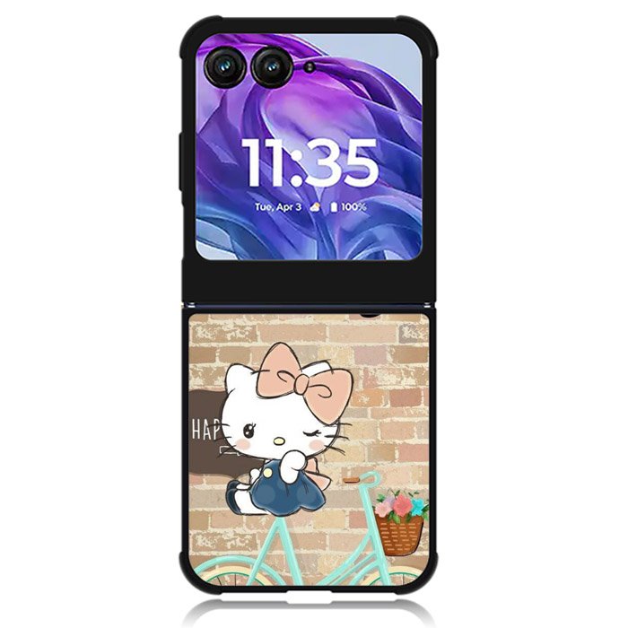 Hello Kitty Bicycle Motorola Moto Razr 2024 , Moto Razr 50 Case