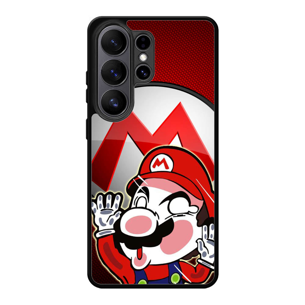 Sticker hit glass Mario Z3690 Samsung Galaxy S26 Ultra Case