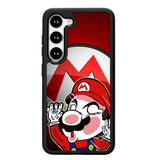 Sticker hit glass Mario Z3690 Samsung Galaxy S24 Plus 5G , Samsung Galaxy S24+ 5G Case