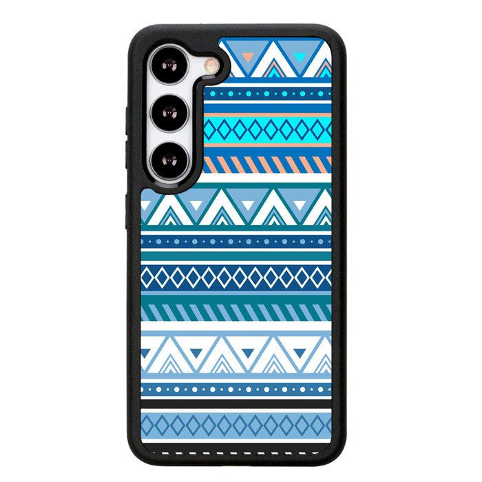 Aztec Pattern Blue Z3811 Samsung Galaxy S25 Plus 5G , Samsung Galaxy S25+ 5G Case
