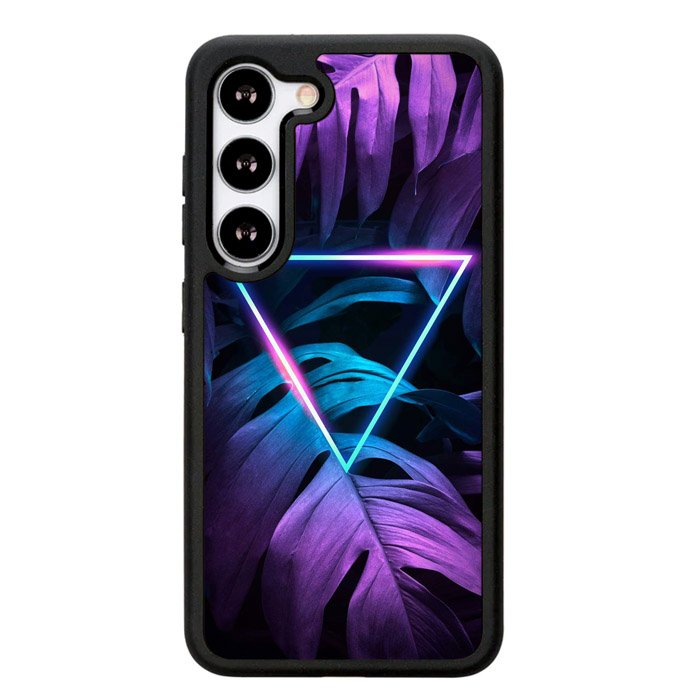 Neon Triangle Monstera Z8001 Samsung Galaxy S24 5G Case