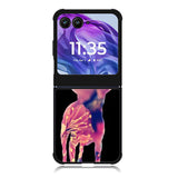 Chihuahua Dog Silhouette Rose Blossom Motorola Moto Razr 2024 , Moto Razr 50 Case FE1707