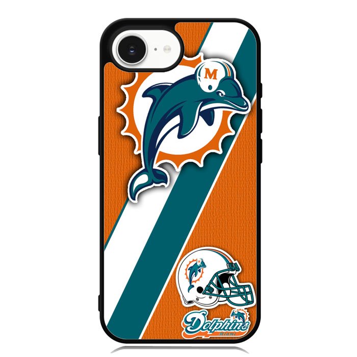 Miami Dolphins Coral Aqua iPhone 16e Case FE1802