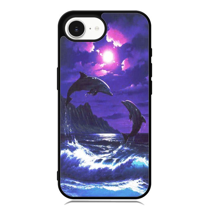 Purple Night Dolphins Beautiful iPhone 16e Case FE1954