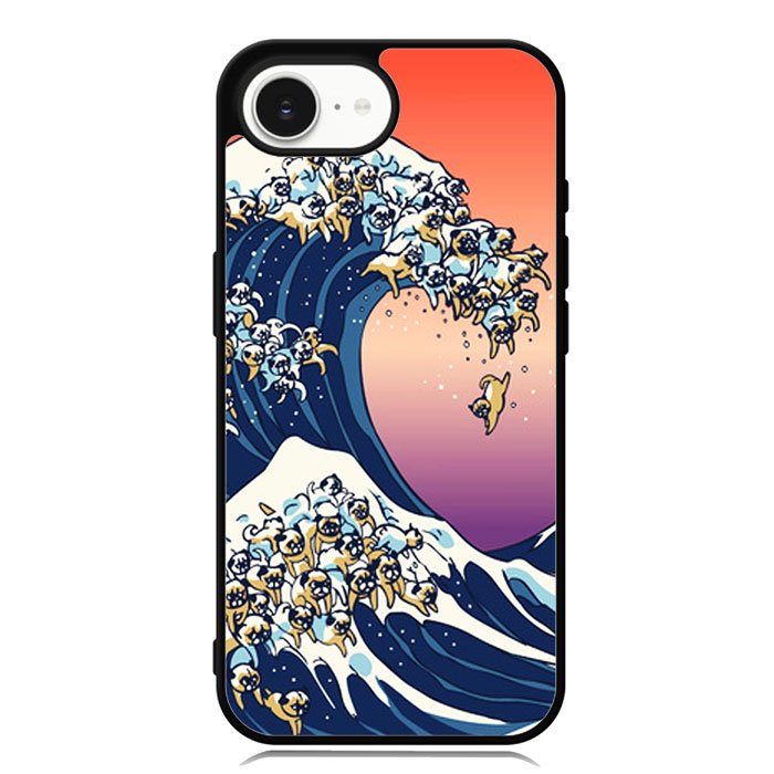 The Great Wave of Pug iPhone 16e Case FE1851