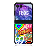 60S PEACE SIGN Motorola Moto Razr 2024 , Moto Razr 50 Case FE3075