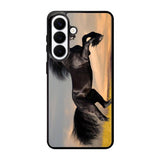 Horse black running X4653 Samsung Galaxy S26 Plus Case