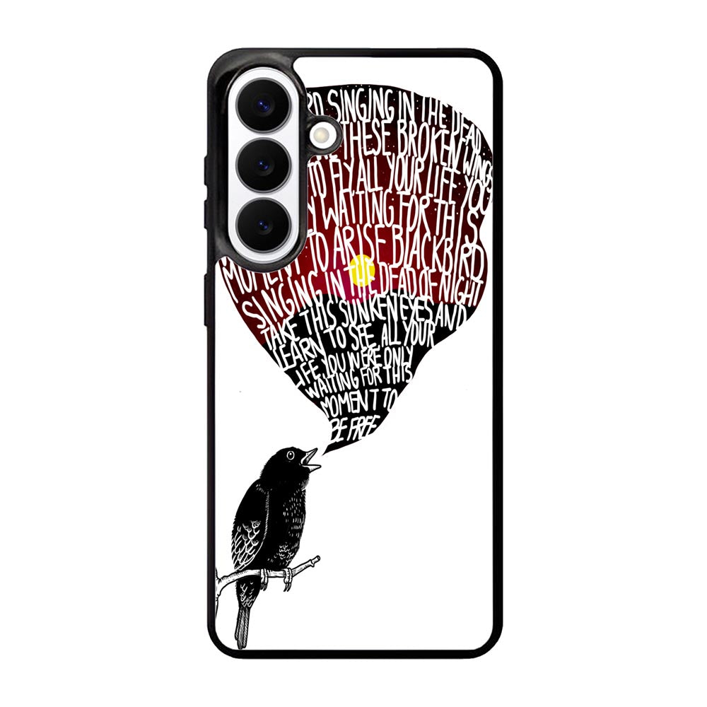The Beatles Blackbird Lyrics X4765 Samsung Galaxy S26 Plus Case