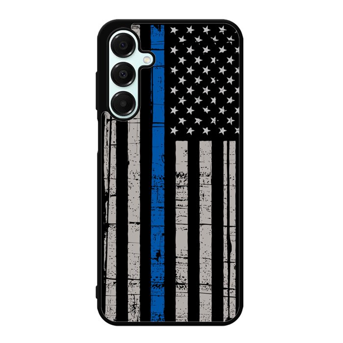 thin blue line flag X9119 Samsung Galaxy A25 5G Case