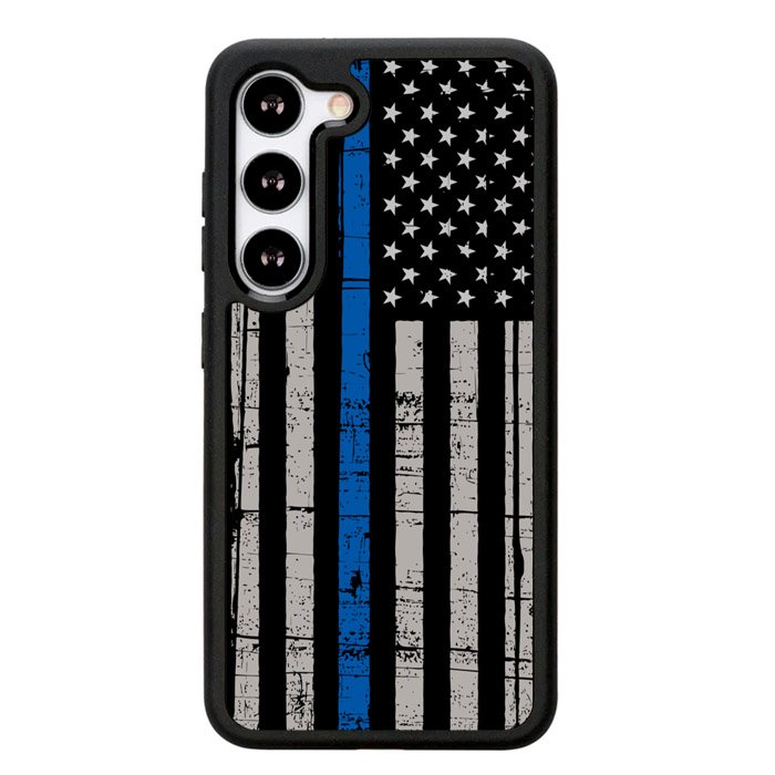 thin blue line flag X9119 Samsung Galaxy S25 Plus 5G , Samsung Galaxy S25+ 5G Case