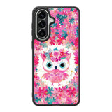 Cute Pink Floral Owl Samsung Galaxy A57 Case FE0195