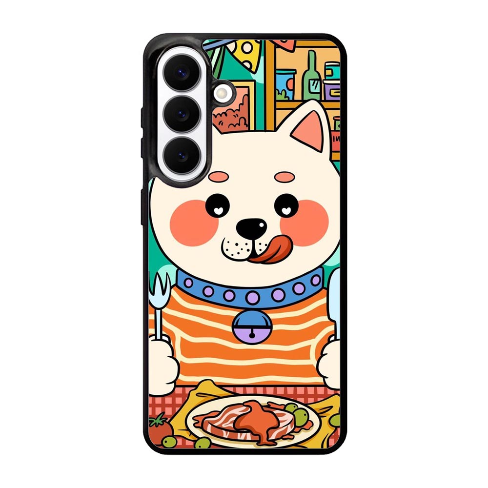 dogs eat meat Samsung Galaxy S26 Case FE0211