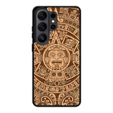 Stylized Aztec Calendar Wood Samsung Galaxy S26 Ultra Case FE0601