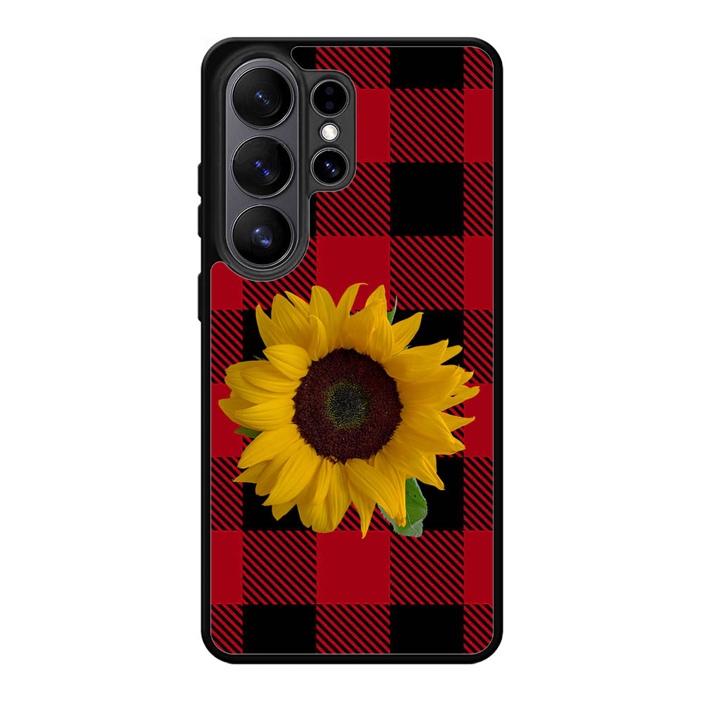 Sunflower Tartan FSamsung Galaxy S26 Ultra Case FE0605