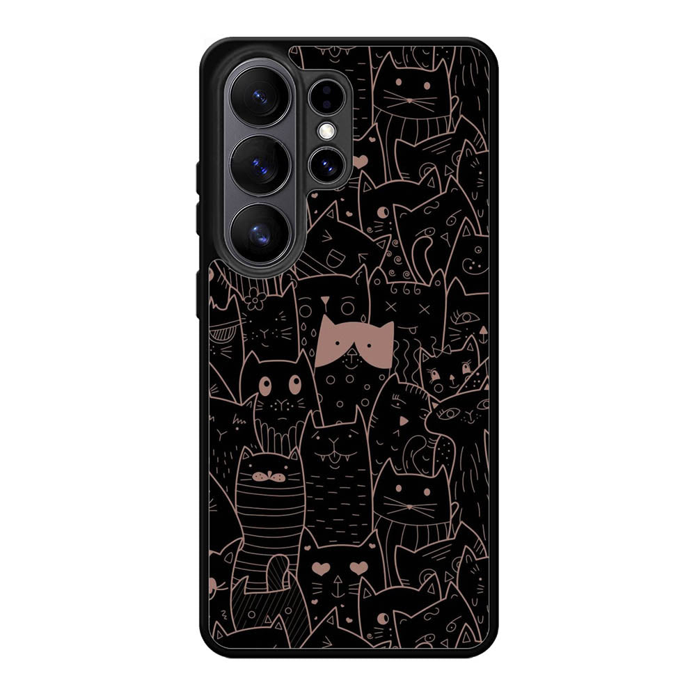 Cat Black Pink FSamsung Galaxy S26 Ultra Case FE0133