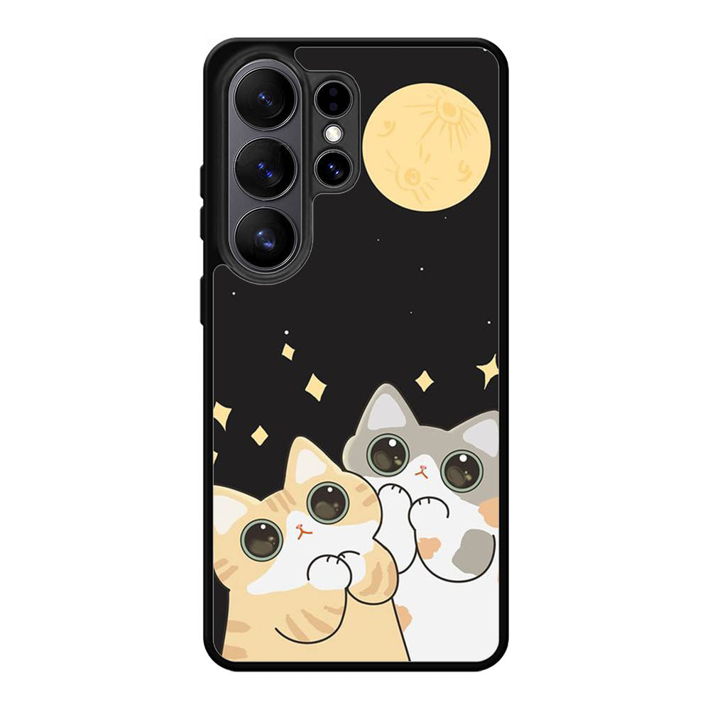 Cat and Moon FSamsung Galaxy S26 Ultra Case FE0130