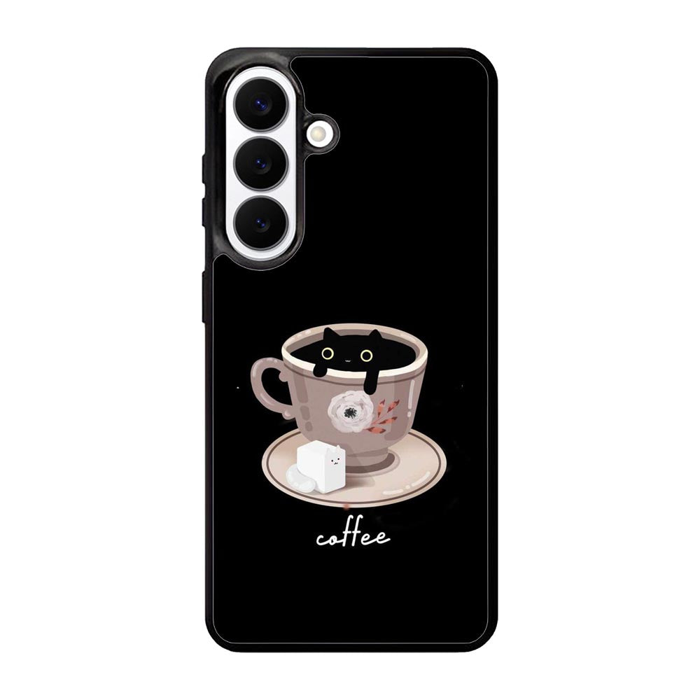 Black Cat Coffee FSamsung Galaxy S26 Plus Case FE0100
