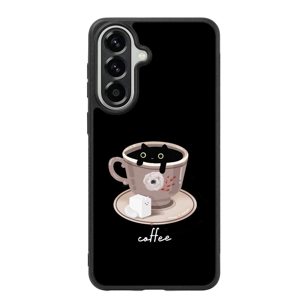 Black Cat Coffee FSamsung Galaxy A57 Case FE0100