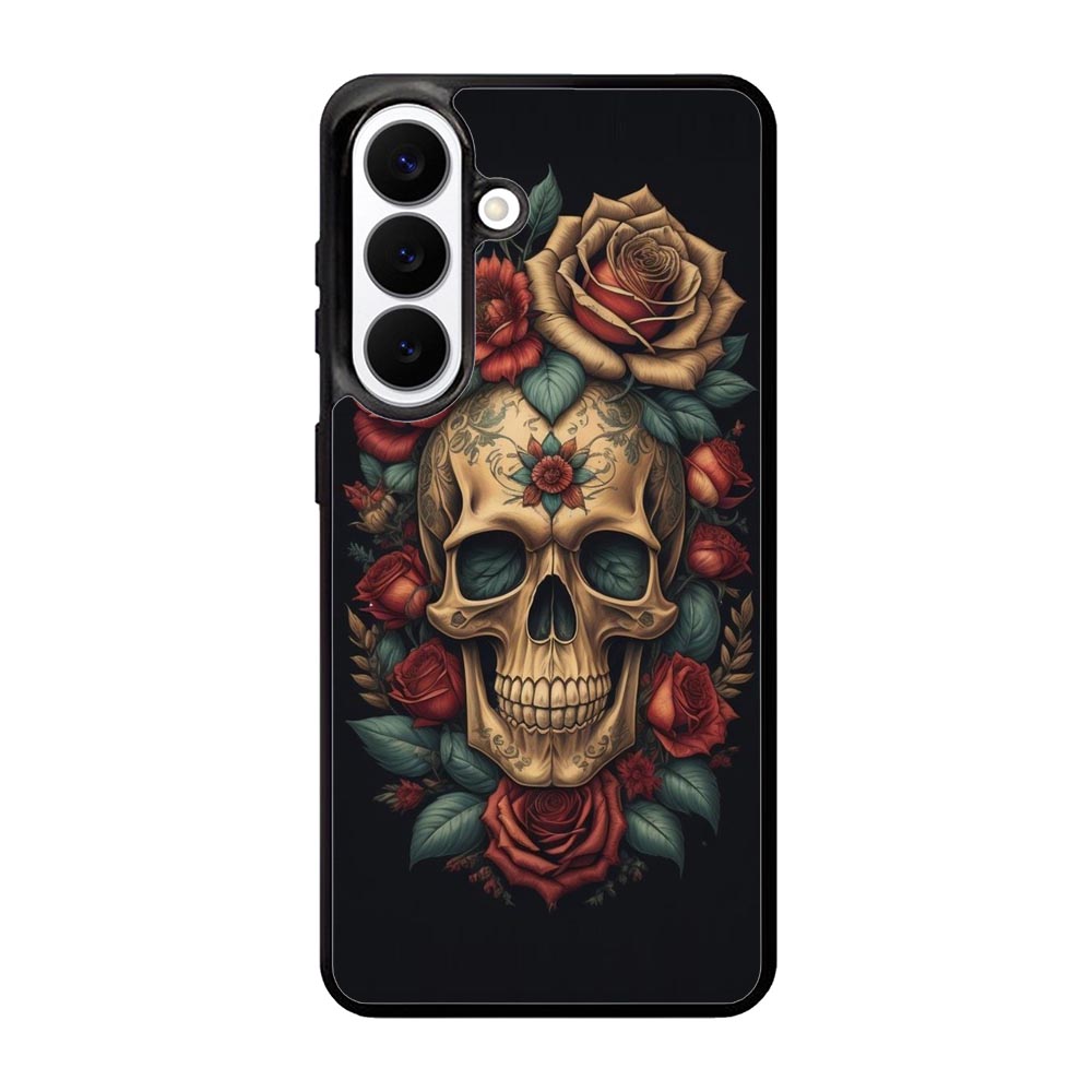Skull Flowers Samsung Galaxy S26 Case FE0567