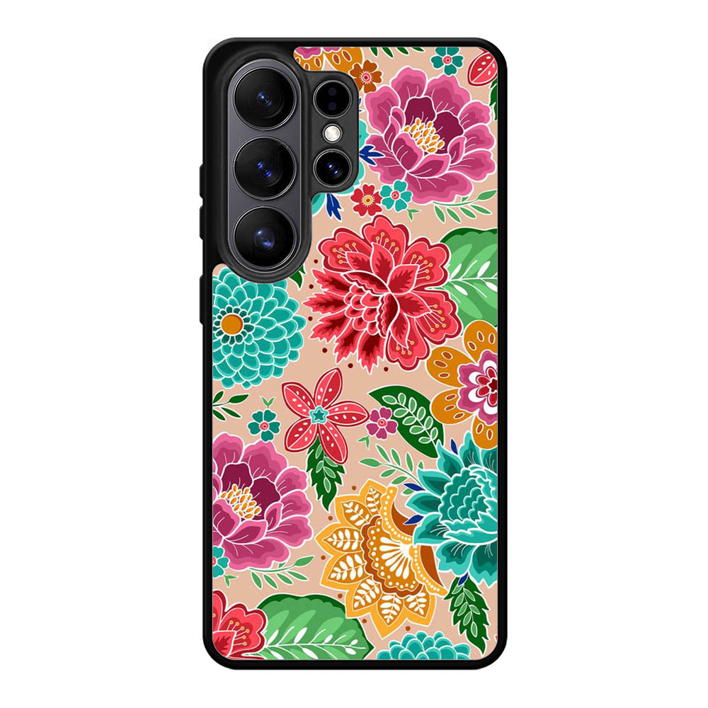 Flowers Vintage Pattern Samsung Galaxy S26 Ultra Case FE0286