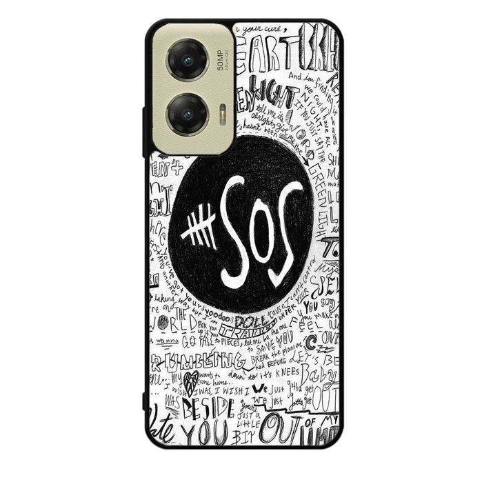 5 Seconds Of Summer Collage Quotes Motorola Moto G Stylus 5G 2024 Case FZ3722