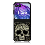 Dead sugar skull flower pattern Motorola Moto Razr 2024 , Moto Razr 50 Case FE3010
