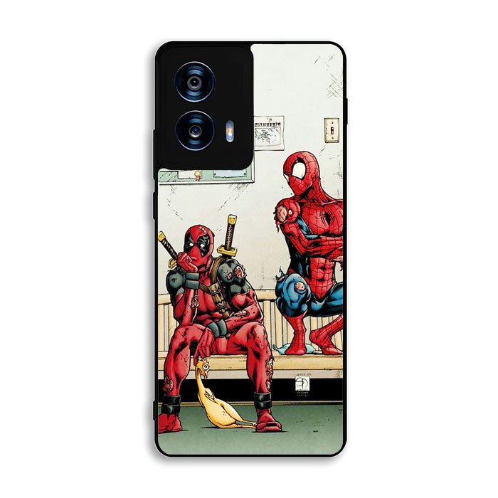 Funny Spiderman and Deadpool Motorola Moto G Power 5G 2024 Case FE7025