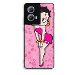 Betty Boop Pink Background flowers Motorola Moto Edge 2024 Case FE6028
