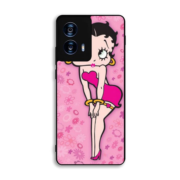 Betty Boop Pink Background flowers Motorola Moto G Power 5G 2024 Case FE6028