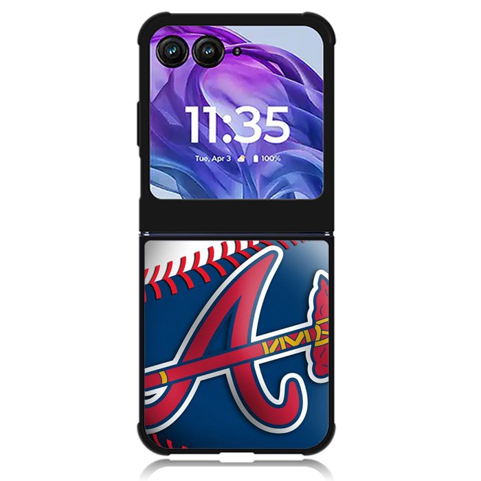 atlanta braves new logo Motorola Moto Razr 2024 , Moto Razr 50 Case