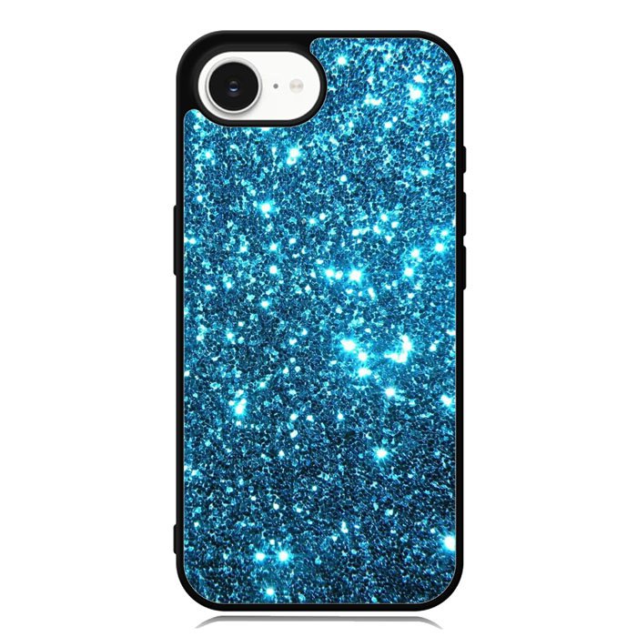 Blue bling sparkling sparkles iPhone 16e Case