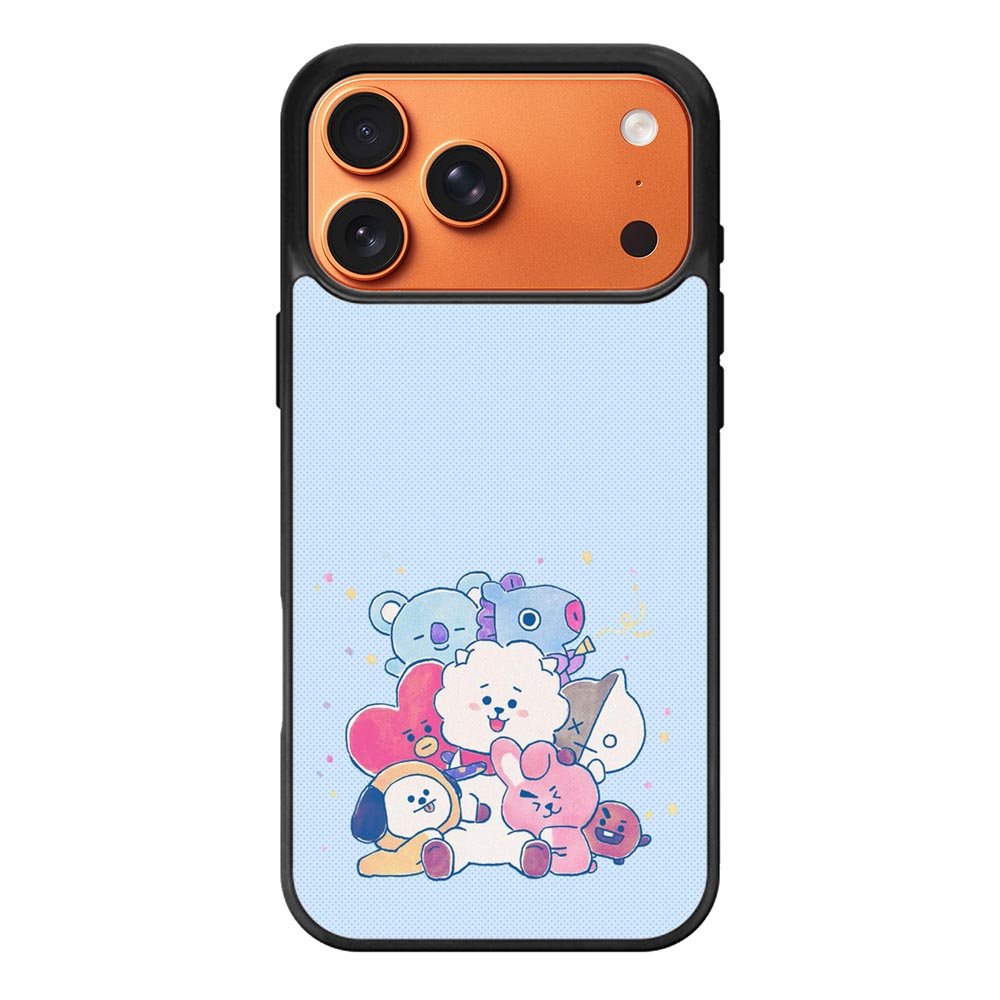 BTS BT21 Blue Texture iPhone 18 Pro Case