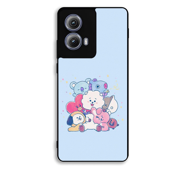 BTS BT21 Blue Texture Motorola Moto Edge 2024 Case FE1767