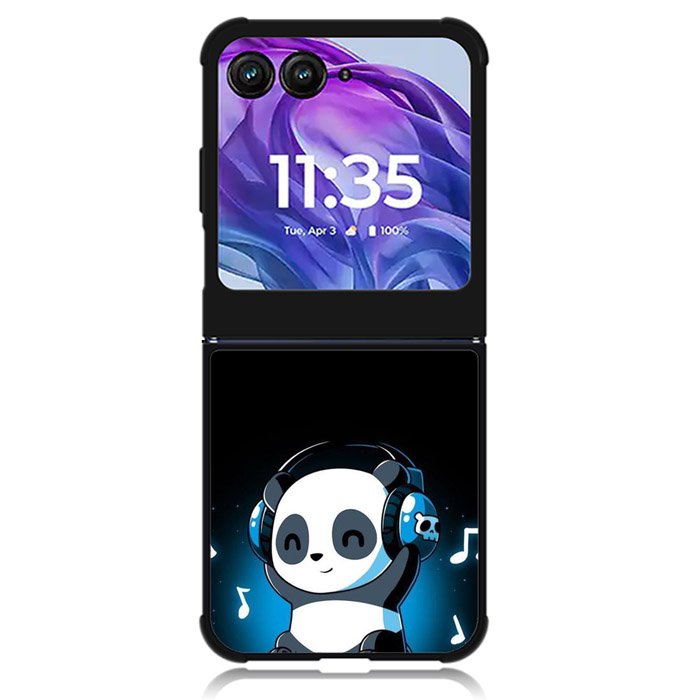 Panda Cute Music Motorola Moto Razr 2024 , Moto Razr 50 Case